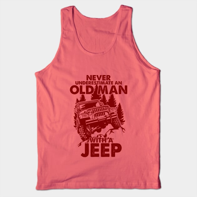 Jeep Retro Outdoor Tank Top by Orlind